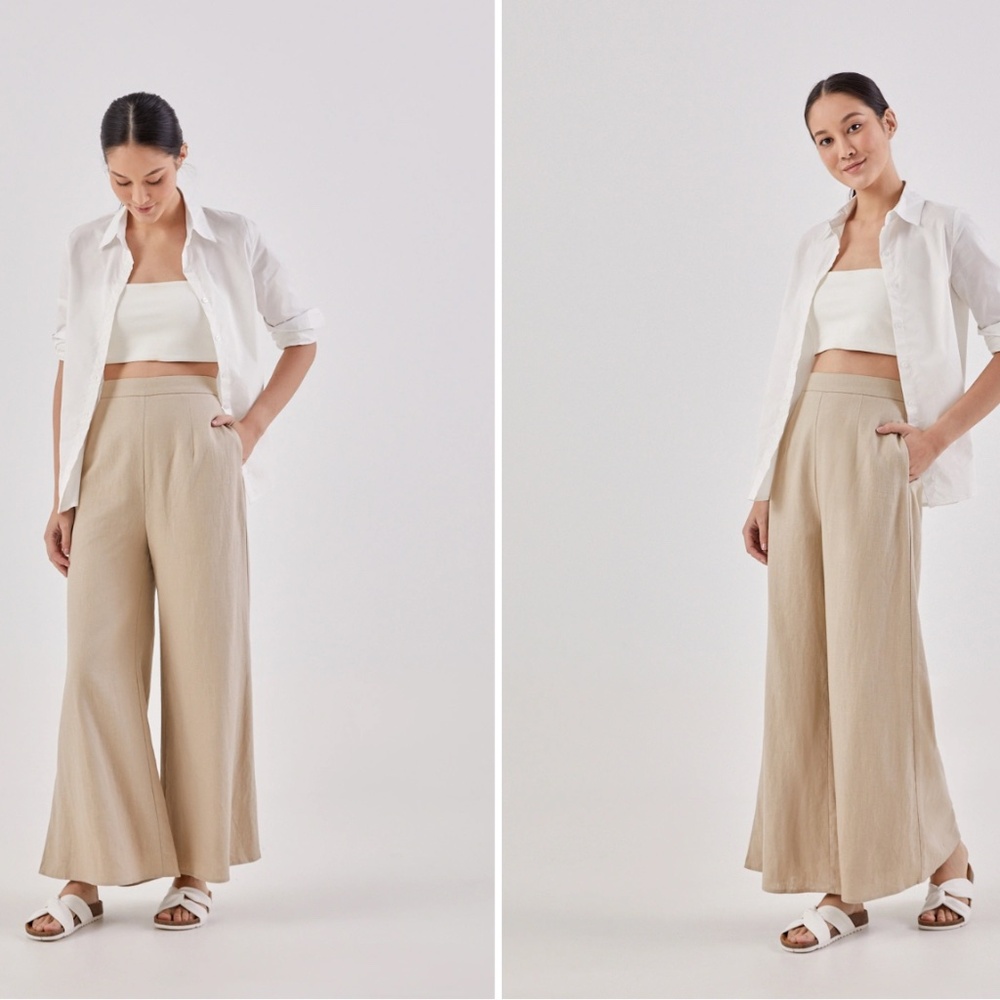 NEW Love Bonito Elka Regular Palazzo Pants (Sand)